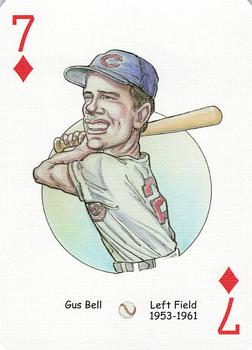 2006 Hero Decks Cincinnati Reds Baseball Heroes Playing Cards #7♦ Gus Bell Front