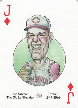 2006 Hero Decks Cincinnati Reds Baseball Heroes Playing Cards #J♦ Joe Nuxhall Front