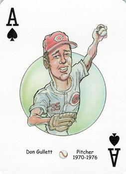 2006 Hero Decks Cincinnati Reds Baseball Heroes Playing Cards #A♠ Don Gullett Front