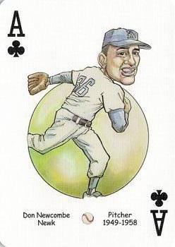 2005 Hero Decks Los Angeles & Brooklyn Dodgers Baseball Heroes Playing Cards #A♣ Don Newcombe Front