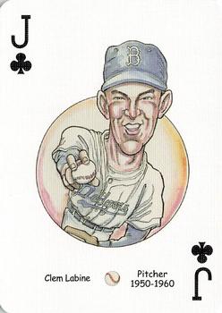 2005 Hero Decks Los Angeles & Brooklyn Dodgers Baseball Heroes Playing Cards #J♣ Clem Labine Front