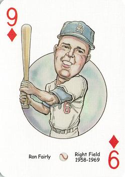 2005 Hero Decks Los Angeles & Brooklyn Dodgers Baseball Heroes Playing Cards #9♦ Ron Fairly Front