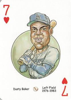 2005 Hero Decks Los Angeles & Brooklyn Dodgers Baseball Heroes Playing Cards #7♥ Dusty Baker Front