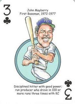2015 Hero Decks Kansas City Royals Baseball Heroes Playing Cards #3♣ John Mayberry Front