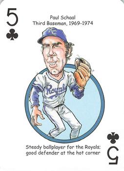 2015 Hero Decks Kansas City Royals Baseball Heroes Playing Cards #5♣ Paul Schaal Front