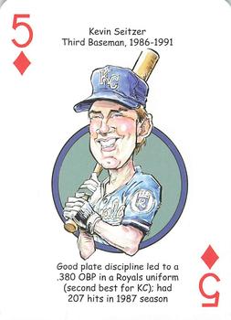 2015 Hero Decks Kansas City Royals Baseball Heroes Playing Cards #5♦ Kevin Seitzer Front
