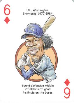 2015 Hero Decks Kansas City Royals Baseball Heroes Playing Cards #6♦ U.L. Washington Front
