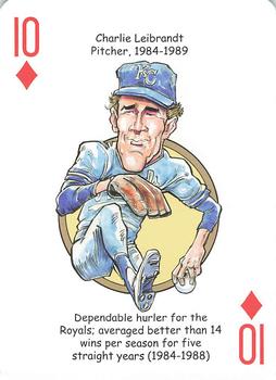 2015 Hero Decks Kansas City Royals Baseball Heroes Playing Cards #10♦ Charlie Leibrandt Front