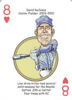 2015 Hero Decks Kansas City Royals Baseball Heroes Playing Cards #8♥ David DeJesus Front