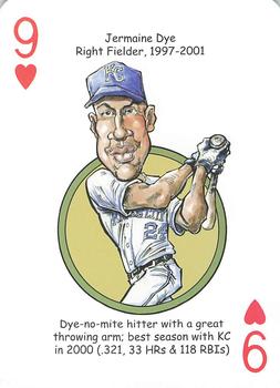 2015 Hero Decks Kansas City Royals Baseball Heroes Playing Cards #9♥ Jermaine Dye Front