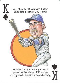 2015 Hero Decks Kansas City Royals Baseball Heroes Playing Cards #K♠ Billy Butler Front