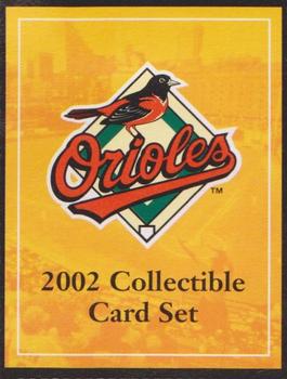 2002 Baltimore Orioles Program Cards #1 Checklist Front
