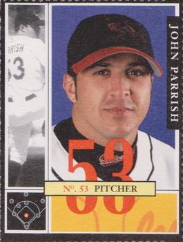 2002 Baltimore Orioles Program Cards #25 John Parrish Front