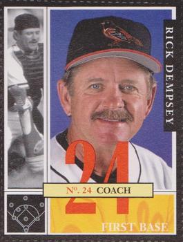 2002 Baltimore Orioles Program Cards #39 Rick Dempsey Front