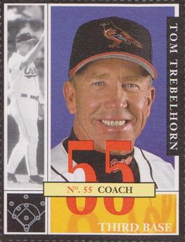 2002 Baltimore Orioles Program Cards #42 Tom Trebelhorn Front