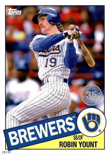 2020 Topps 1985 Topps Baseball 35th Anniversary (Series One) 5x7 #85-61 Robin Yount Front