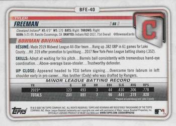 2020 Bowman 1st Edition #BFE-40 Tyler Freeman Back