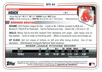 2020 Bowman 1st Edition #BFE-64 Tanner Houck Back