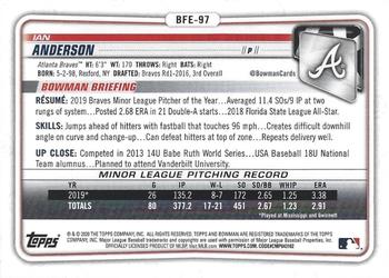 2020 Bowman 1st Edition #BFE-97 Ian Anderson Back