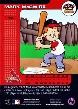 2000 Pacific Backyard Baseball #NNO Mark McGwire Back