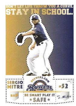 2011 Milwaukee Brewers Police - Town of Brookfield Police Department #NNO Sergio Mitre Front