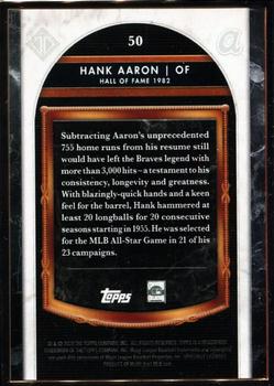 2020 Topps Transcendent Collection Hall of Fame Edition - Hall of Fame Icons #50 Hank Aaron Back