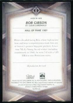 2020 Topps Transcendent Collection Hall of Fame Edition - Hall of Famers Sketch Reproductions #HOFR-BG Bob Gibson Back