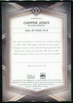 2020 Topps Transcendent Collection Hall of Fame Edition - Hall of Famers Sketch Reproductions #HOFR-CJ Chipper Jones Back