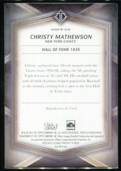 2020 Topps Transcendent Collection Hall of Fame Edition - Hall of Famers Sketch Reproductions #HOFR-CM Christy Mathewson Back