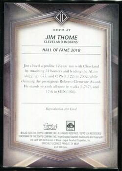 2020 Topps Transcendent Collection Hall of Fame Edition - Hall of Famers Sketch Reproductions #HOFR-JT Jim Thome Back
