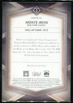2020 Topps Transcendent Collection Hall of Fame Edition - Hall of Famers Sketch Reproductions #HOFR-MI Monte Irvin Back