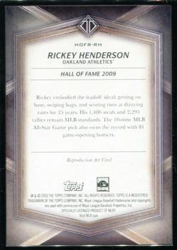 2020 Topps Transcendent Collection Hall of Fame Edition - Hall of Famers Sketch Reproductions #HOFR-RH Rickey Henderson Back