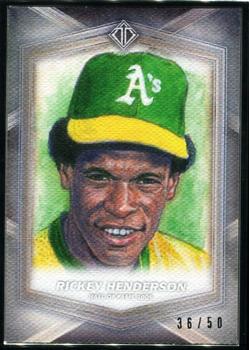 2020 Topps Transcendent Collection Hall of Fame Edition - Hall of Famers Sketch Reproductions #HOFR-RH Rickey Henderson Front