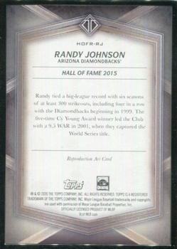 2020 Topps Transcendent Collection Hall of Fame Edition - Hall of Famers Sketch Reproductions #HOFR-RJ Randy Johnson Back