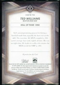 2020 Topps Transcendent Collection Hall of Fame Edition - Hall of Famers Sketch Reproductions #HOFR-TW Ted Williams Back