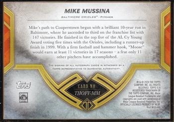 2020 Topps Transcendent Collection Hall of Fame Edition - Transcendent Collection Image Variation Autographs #THOFV-MM Mike Mussina Back