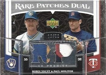 2007 Upper Deck Premier - Rare Patches Dual #RP2-YM Robin Yount / Paul Molitor Front