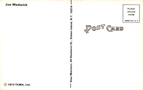 1973 TCMA Stan Martucci Postcards #NNO Joe Medwick Back