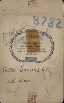 1866 Newberry & Solanders #NNO George Solander Back