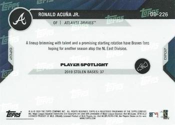 2020 Topps Now Road to Opening Day Atlanta Braves - Blue #OD-226 Ronald Acuna Jr. Back