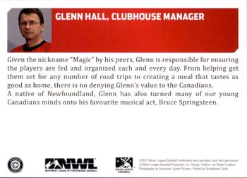 2010 Grandstand Vancouver Canadians #NNO Glenn Hall Back