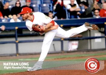 2010 Grandstand Vancouver Canadians #NNO Nathan Long Front