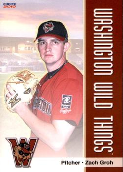 2010 Choice Washington Wild Things #4 Zach Groh Front