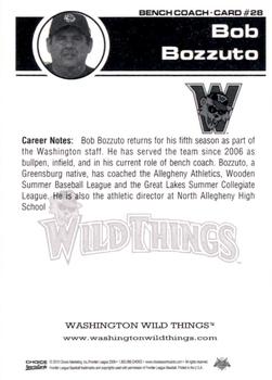 2010 Choice Washington Wild Things #29 Bob Bozzuto Back