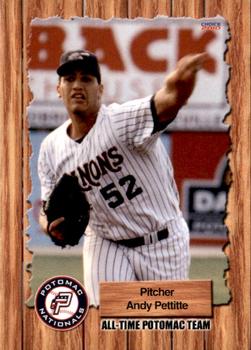 2010 Choice Potomac Nationals All-Time Team #28 Andy Pettitte Front