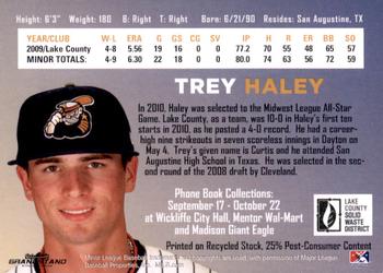 2010 Grandstand Lake County Captains SGA #NNO Trey Haley Back