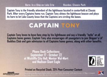 2010 Grandstand Lake County Captains SGA #NNO Captain Tony Back