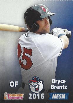 2016 Dunkin' Donuts NESN Pawtucket Red Sox #NNO Bryce Brentz Front