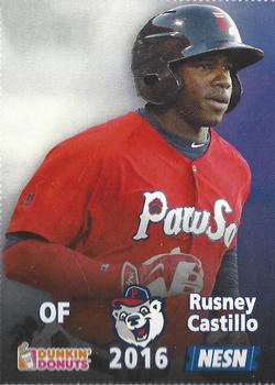 2016 Dunkin' Donuts NESN Pawtucket Red Sox #NNO Rusney Castillo Front