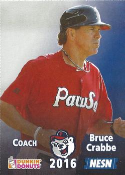 2016 Dunkin' Donuts NESN Pawtucket Red Sox #NNO Bruce Crabbe Front
